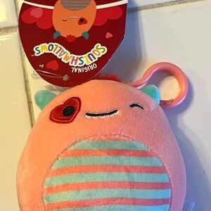 Origonal Squishmallows Willett The Love Monster Keychain Clip